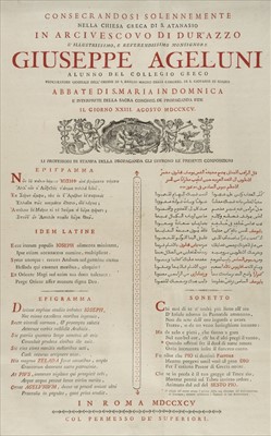Lot 24 - Melkite Greek Catholic Church. Two broadsides, 1795, & others