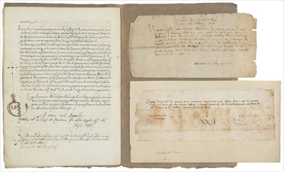 Lot 209 - Italian Renaissance. Group of manuscripts and letters, 15-16th century