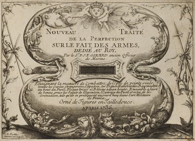 Lot 450 - Girard (Pierre). Traité des Armes, 1st edition, Paris, 1737
