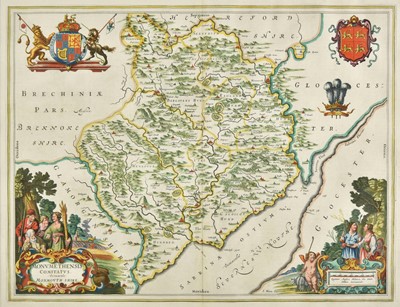 Lot 62 - Monmouthshire. Blaeu (Johannes), Monumethensis comitatus..., circa 1645