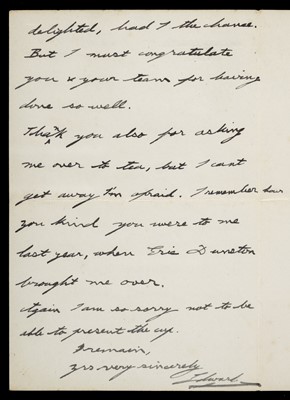 Lot 607 - Edward VIII (1894-1972, King of Great Britain). ALS, 11 June 1914