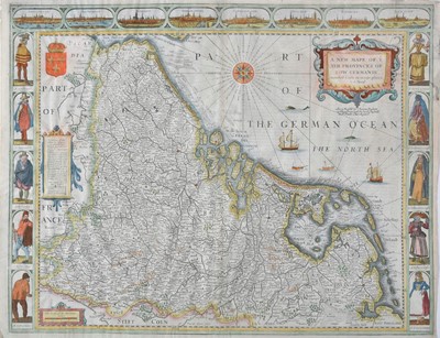 Lot 54 - Low Countries. Speed (John), A new Mape of ye XVII Provinces of Low Germanie. 1676