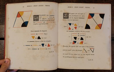 Lot 496 - Byrne (Oliver). The First Six Books of the Elements of Euclid... , 1st edition, London, 1847