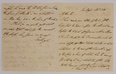 Lot 65 - Wellington (Duke of). Autograph letter signed to Sir Charles Stuart, Pero Negro, Portugal, 1810