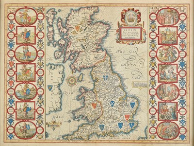 Lot 12 - British Isles. Speed (John),  Britain as it was devided ..., during their Heptarchy, 1676