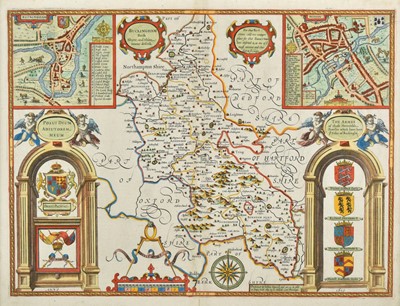 Lot 16 - Buckinghamshire. Speed (John), Buckingham both Shyre and Shire towne described, circa 1627