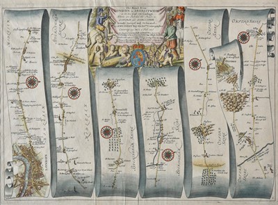 Lot 71 - Ogilby (John). The Road from London to Aberistwith..., 1675 or later