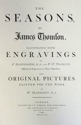 Lot 563 - Thomson (James). The Seasons, with engravings by Bartolozzi and Tomkins, 1797