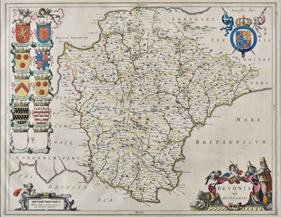 Lot 23 - Devon. Blaeu (Johannes), Devonia vulgo Devon-Shire, 1645 or later