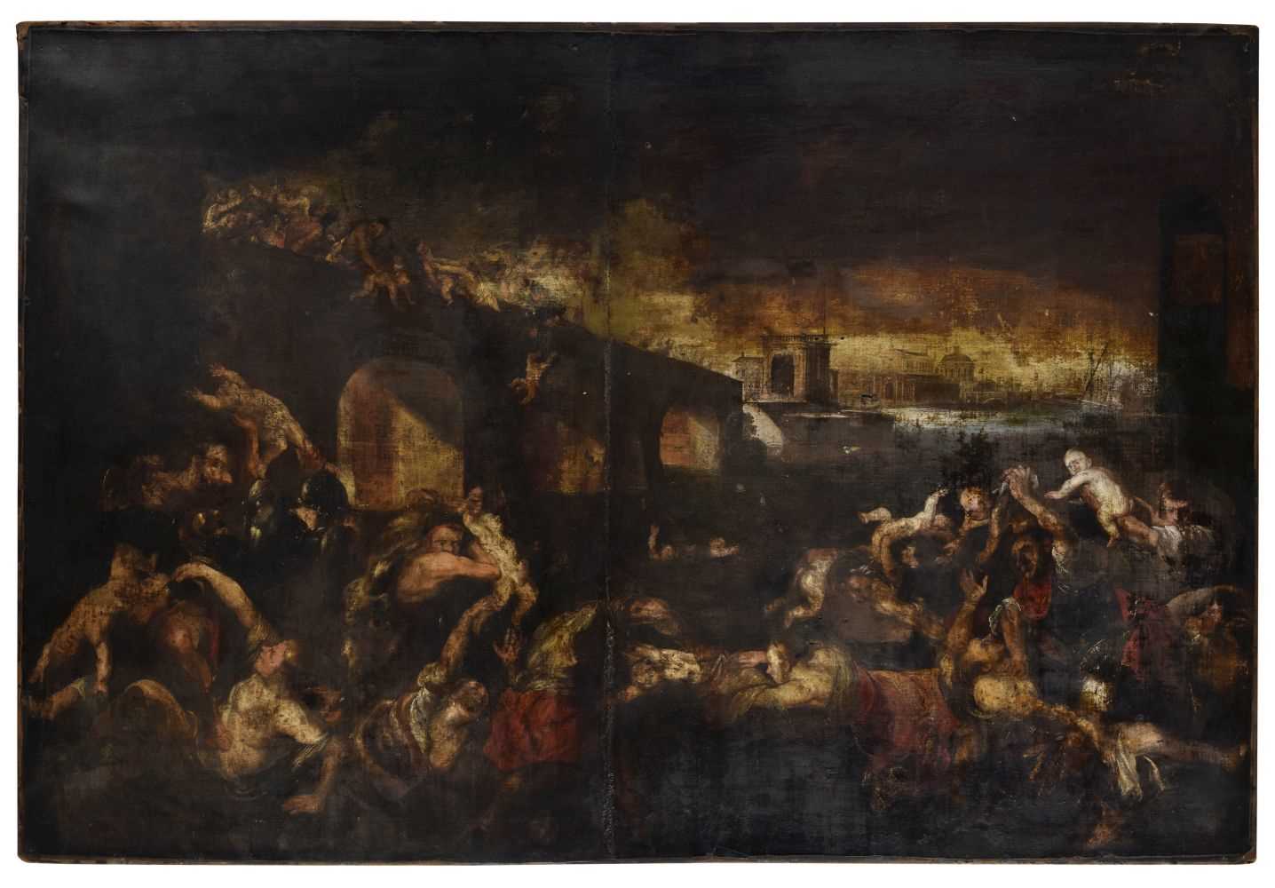 Lot 342 - Flemish School. Massacre of the Innocents, first quarter 17th century