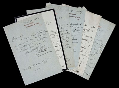 Lot 633 - Frith (William Powell Frith, 1819-1909). A group of 17 autograph letters signed, 1860s/1900s