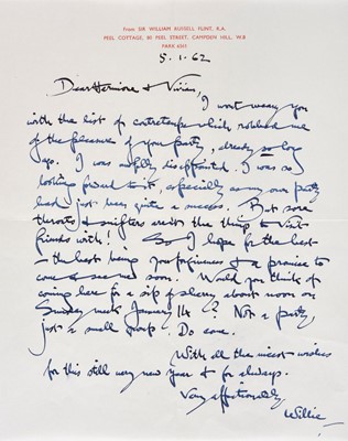 Lot 632 - Flint (William Russell, 1880-1969). A series of 27 autograph letters signed