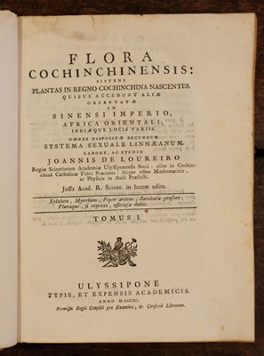Lot 210 - Loureiro (João de). Flora Cochinchinensis, 1st edition, 1790