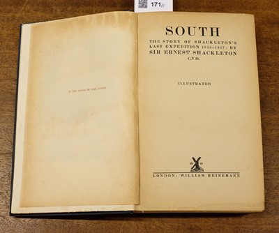 Lot 171 - Shackleton (Ernest). South, 1st edition, 1919