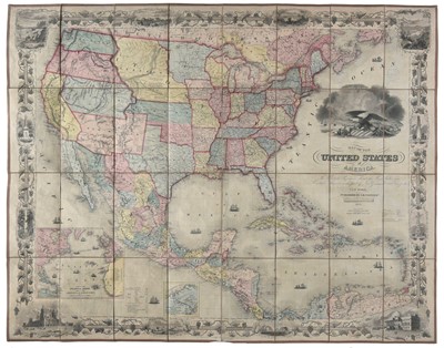 Lot 123 - United States. Colton (J. H. & Co.), Map of the United States of America..., 1855