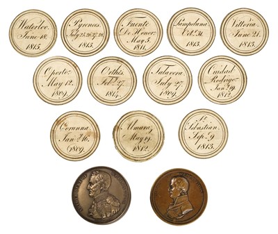Lot 112 - Duke of Wellington. British Victories bronze medal box