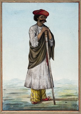 Lot 657 - Scrap Album. An album of watercolours and engravings, late 18th-19th century