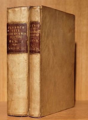 Lot 304 - Plutarch. Vite di Plutarco Cheroneo de gli huomini illustri Greci et Romani, 2 vols., Venice, 1569