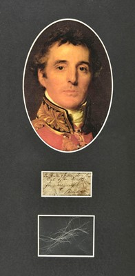 Lot 613 - Hair Jewellery - Duke of Wellington (1769-1852). A small selection of strands of hair