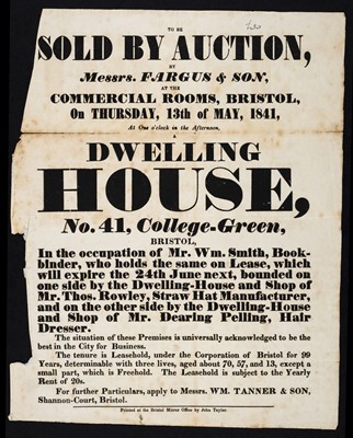 Lot 664 - Bristol. A collection of 24 broadsides, tracts & pamphlets relating to Bristol, 18th & 19th century