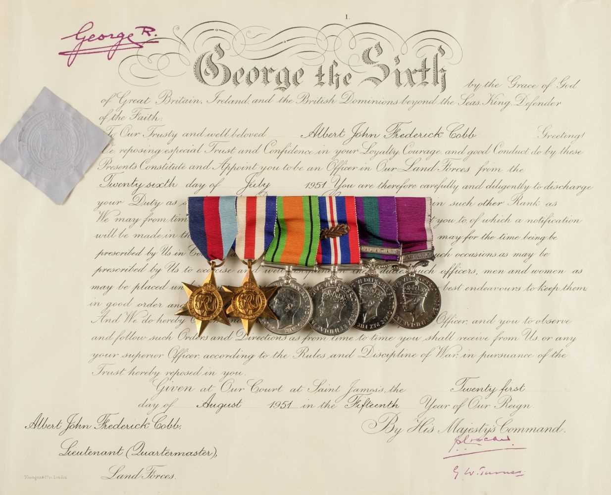Lot 32 - WWII group of medals - Major A.J. Cobb, RASC