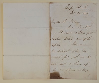 Lot 146 - Dalhousie (Marquess of). Autograph letter signed to Sir William Hooker, 1849, & other Indian letters
