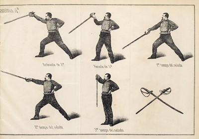 Lot 479 - Vendrell y Eduart (Liborio). Arte de Esgrimir el Sable..., Vitoria, 1879