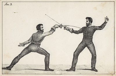 Lot 469 - Osorio y Gómez (Pedro). Tractado de esgrima, a pe' e a cavallo..., Lisbon, 1842