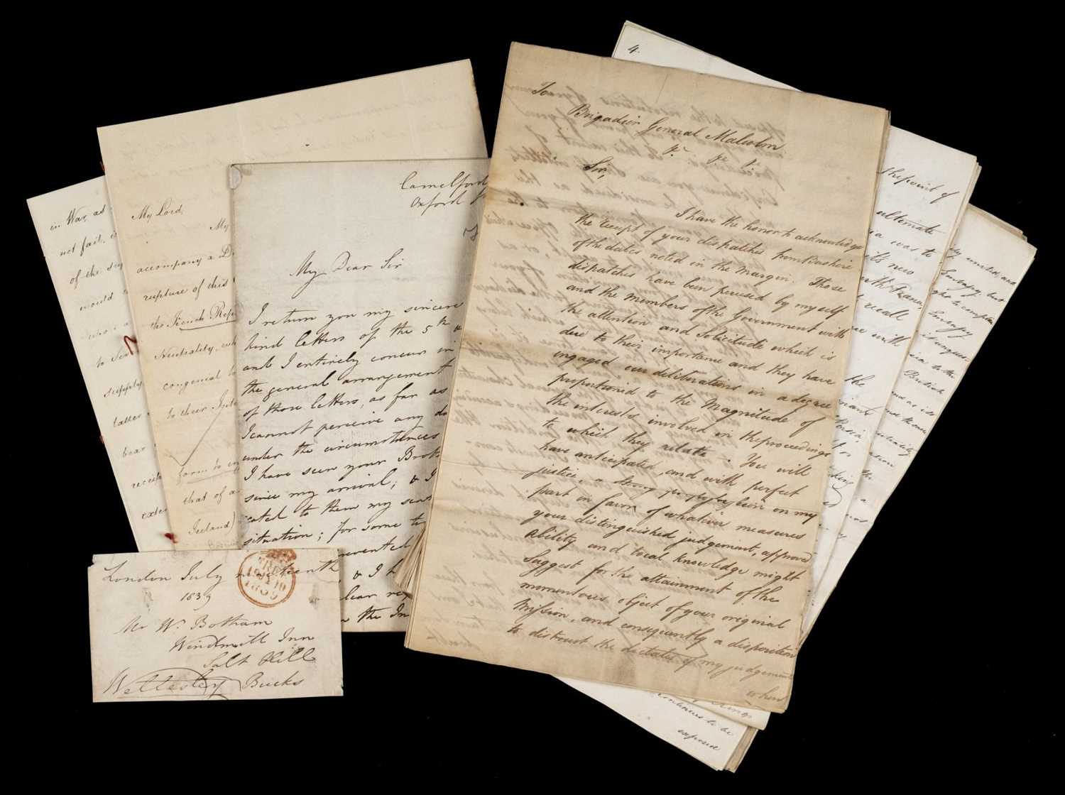 Lot 165 - Minto (Earl of). Memorandum to Sir John Malcolm, 1808, & other Indian letters