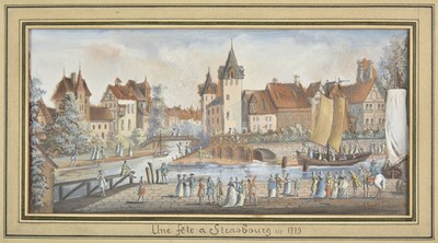 Lot 326 - French School. Une fête a Strasbourg en 1779, early-mid 19th century