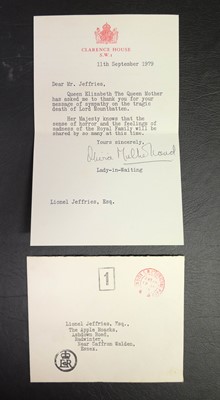 Lot 608 - Philip (Prince, Duke of Edinburgh, 1921-). Typed Letter Signed, 13 September 1979