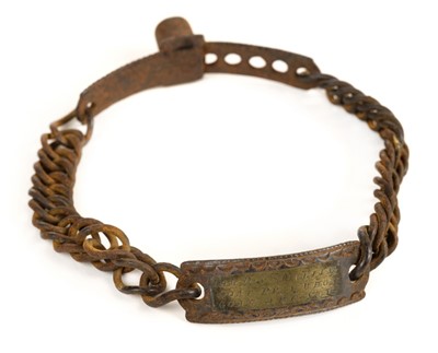 Lot 116 - Goat collar. An 18th century steel goat collar