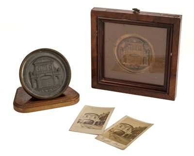 Lot 171 - Temple Bar. A Victorian circular plaque made from the lead on the roof 1878