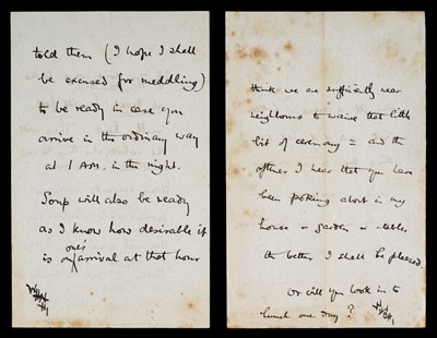 Lot 624 - Baden-Powell (Sir Robert, 1st Baron, 1857-1941). 2 Autograph Letters Signed as ‘Wunhi’, 1897