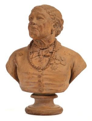 Lot 297 - Crimean War. Victorian terracotta bust modelled as Mary Seacole