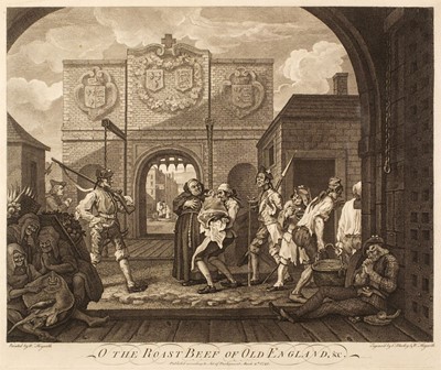 Lot 394 - Hogarth (William, 1697-1764). O the Roast Beef of Old England, 1749