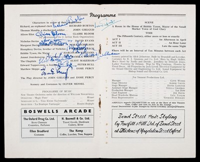Lot 628 - British Actors. A collection of signed theatre programmes and photos