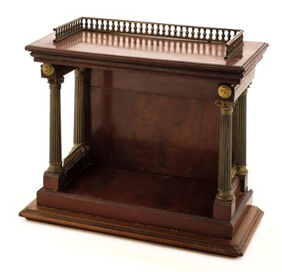 Lot 332 - Book trough. A George III style mahogany book trough