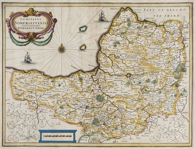 Lot 116 - Somerset. Jansson (Jan), Comitatus Somerettensis Somerset-Shire, circa 1638