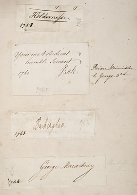 Lot 627 - British & Irish politicians & peers. Autograph album, 18-19th century