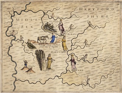 Lot 27 - Drayton (Michael), Two untitled allegorical maps, circa 1622
