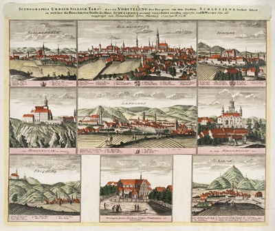 Lot 167 - Poland. Werner (F. B.), Seven plates from 'Scenographia Urbium Silesiae', 1737 - 1752