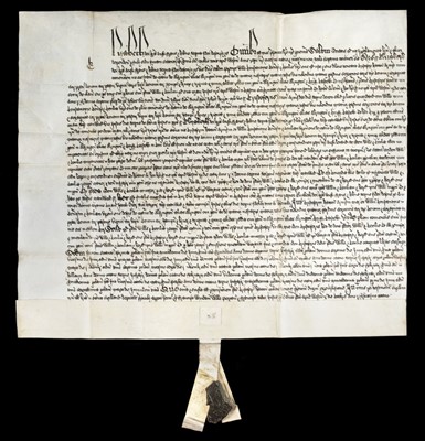Lot 672 - Elizabeth I (Queen, 1533-1603). Exemplification of Fine, [1586]