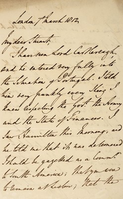 Lot 734 - Sydenham (Thomas, British Diplomat). Autograph letter signed