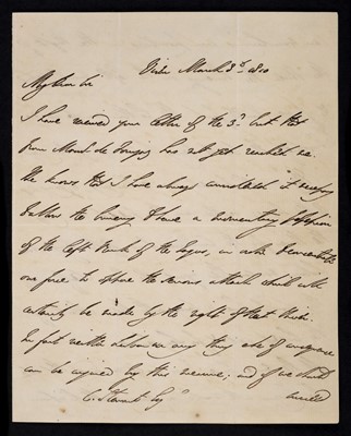 Lot 737 - Wellington (Duke of). Autograph letter signed to Sir Charles Stuart, Viseu, Portugal, 1810