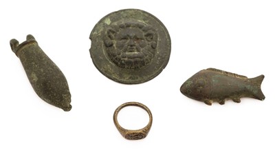 Lot 258 - Roman. A collection of Roman bronze antiquities
