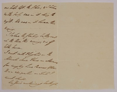 Lot 64 - Wellington (Duke of). Autograph letter signed to Sir Charles Stuart, Ajuda, Portugal, 1810