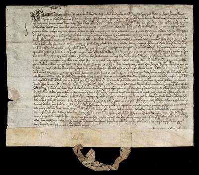Lot 691 - Pembrokeshire Deed, 1525. Grant, 20 August 1525