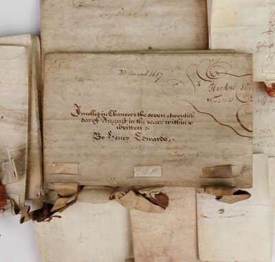Lot 678 - Hampshire Deeds. 3 vellum land deeds, 17th c.