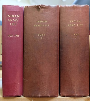 Lot 786 - Indian Army Lists. The Indian Army List October 1924, Calcutta, 1924